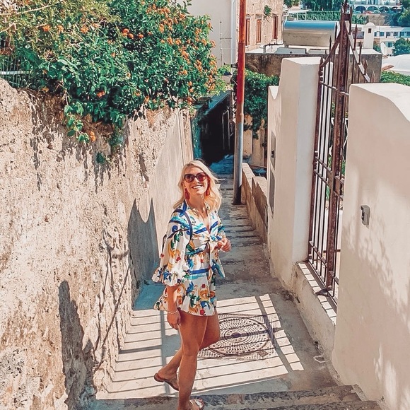 Silk Romper from Capri, Italy size small - Picture 5 of 5